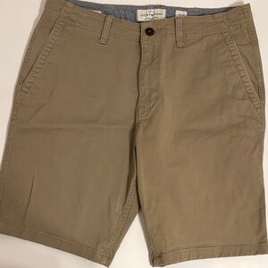 Lucky Brand Men's Khaki Flat Front Shorts Saturday Strech - 32